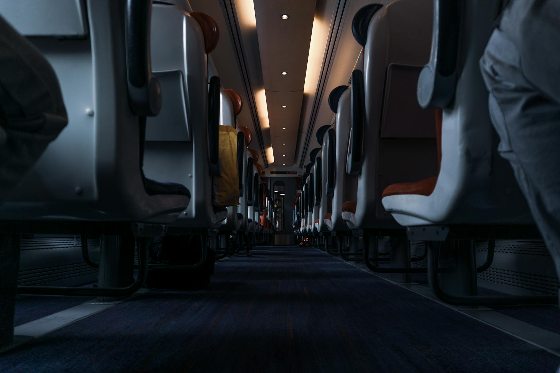 Comfortable sleeper train compartment with modern amenities and bedding