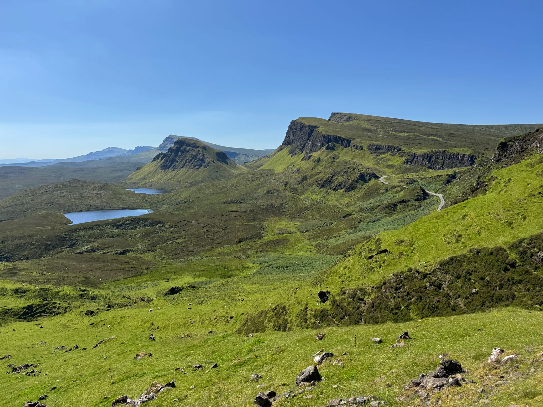 Wide highland plateau under open sky in Lesotho's Maluti Mountains